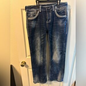 Mens Affliction Black Premium Jeans Size 32 Style Blake